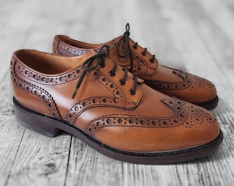 Vintage K SHOES Leather Oxford Shoes - Made in England - Size 9.5 AU