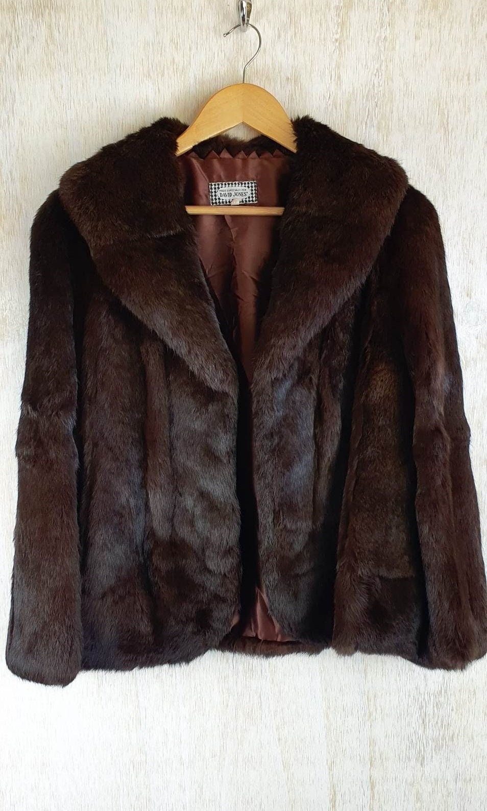 David jones shop faux fur jacket