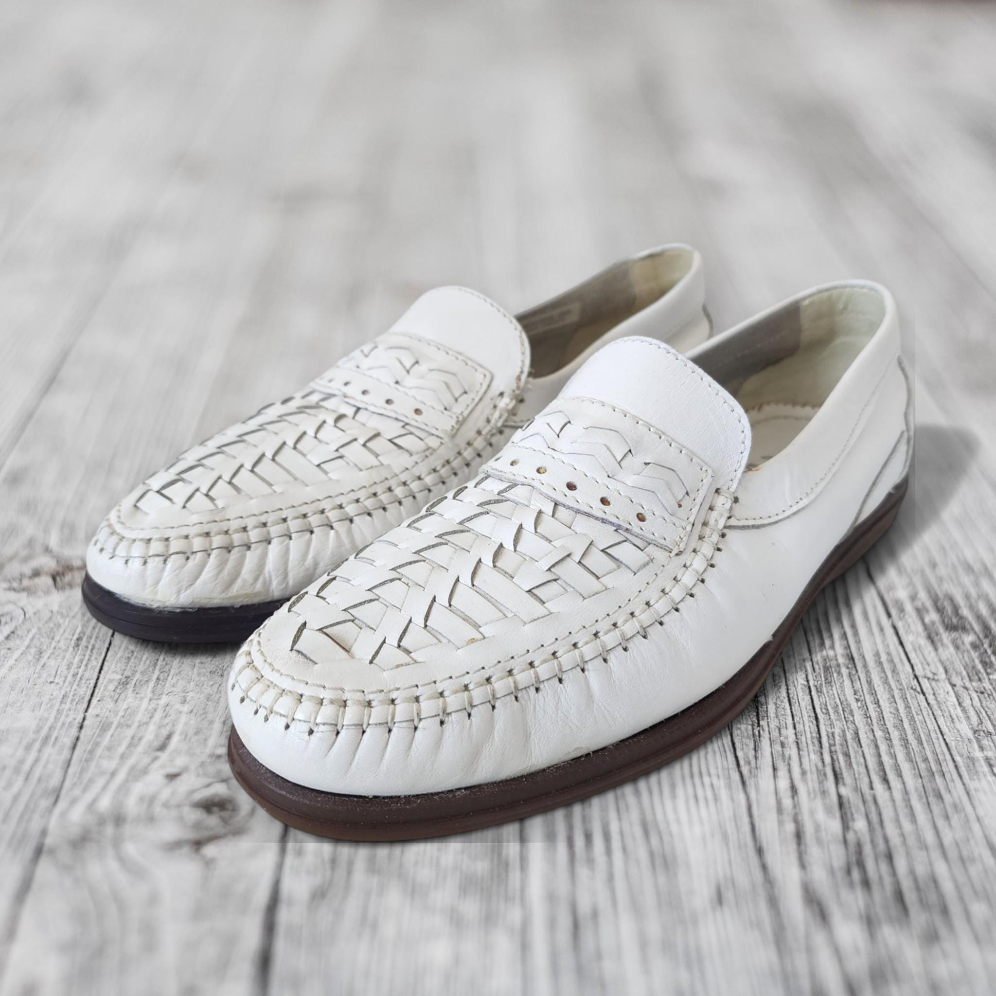 Weyenberg Massagic King Size Vintage Men’s White Leather Loafers – Size 14 AA Johnston & Murphy Mens 24-6862 Brown Shoes (NWT) main image 3