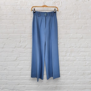 Groovy jaren 70 wijd uitlopende broek met hoge taille - retro chic maat 6