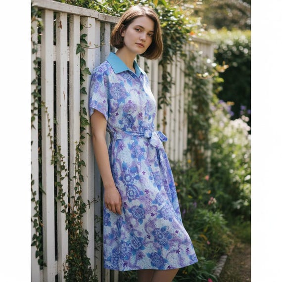 fit and flare summer dress with sleeves Bxsruta Womens V Neck Short Sleeve Cotton Linen Fit & Flare Midi Dress with Pockets Casual Summer Dress, Women's, Size: Medium, Blue