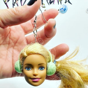 Barbie Head Unique Earrings Etsy