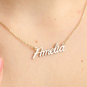 Custom Text Necklace, Personalized Monogram Jewelry, Custom Quote Necklace, Pet Name Necklace, Hebrew Name Necklace, Baby Name Jewelry