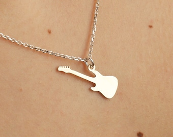 Electro Guitar Necklace,  Music Instrument Necklace, Rock Music Charm Musical Necklace, Instrumental Necklace, Gift For Musicians