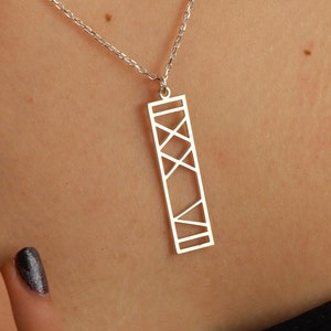 Personalized Roman Numeral Necklace: Sterling Silver Custom Date Jewelry