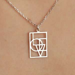 Collar de amor en plata de ley, collar con tipografía, collar de moda, collar contemporáneo, joyería con temática de amor, collar con palabras artísticas