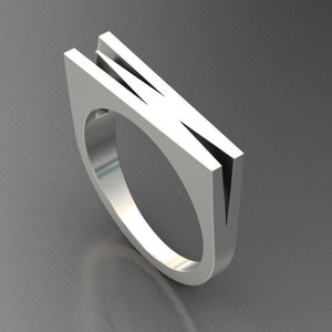 Anillo minimalista con inicial, anillo con letra personalizada, joyería personalizada, anillo con el alfabeto, anillo con inicial en plata de ley, regalo de Navidad personalizado
