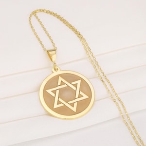 Dainty Gold Star of David Necklace: 14k Gold or Sterling Silver