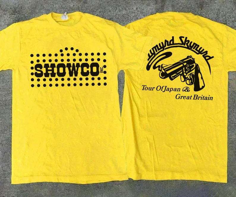 Vintage 1976 Lynyrd Skynyrd Showco Tour of Japan & Great Britain Rock GBR T-Shirt