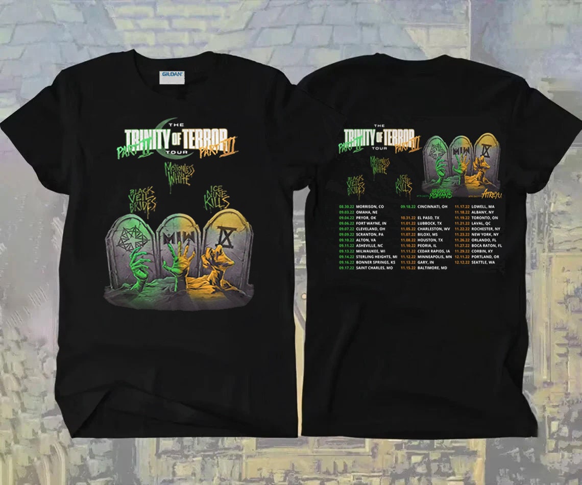 Discover The Trinity Of Terror Teil 2 und Teil 3 Tour Concert 2022 Zweiseitiges Shirt