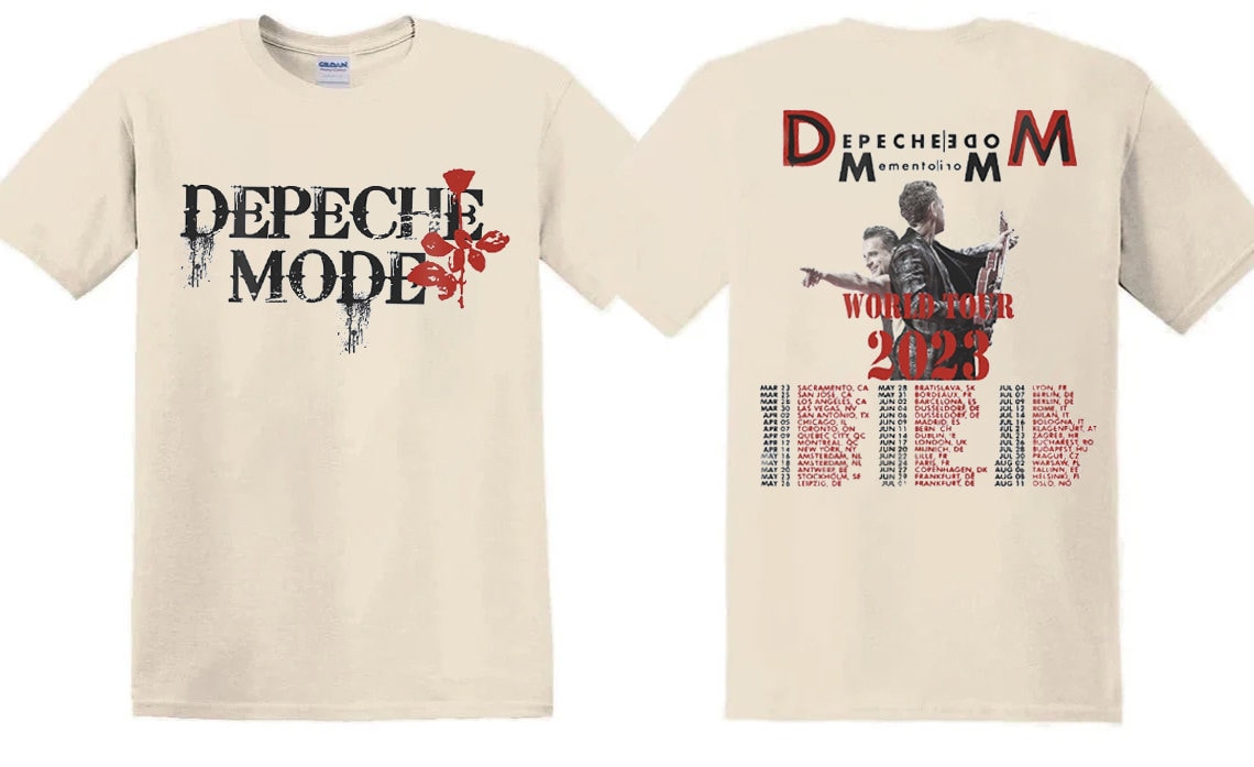 Depeche Mode 2023 Memento Mori World Tour T-Shirt, Depeche Mode