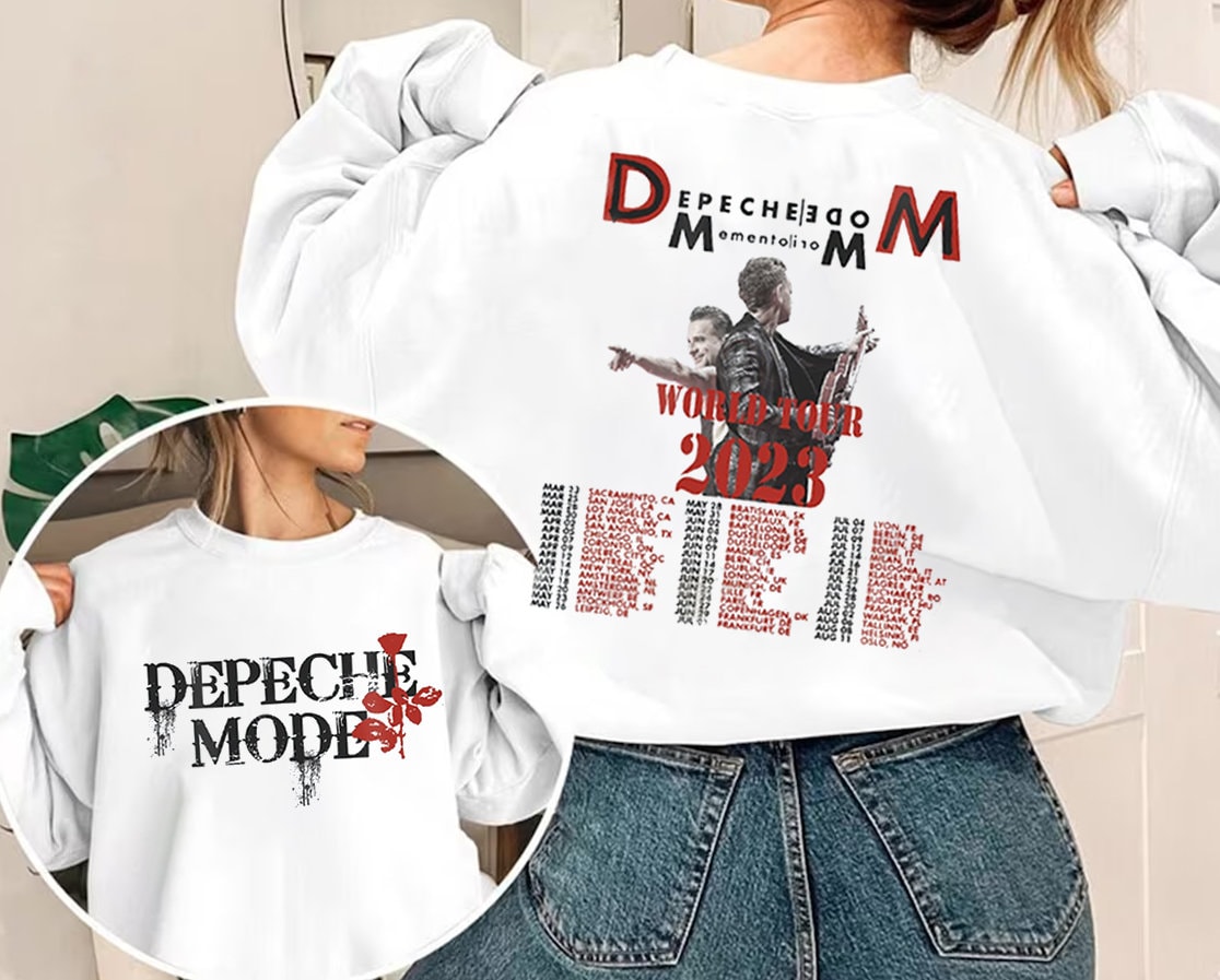 T-Shirt Unisex Depeche Mode 2023 'Memento Mori' - Design Teschio Davanti E Dietro - Nera