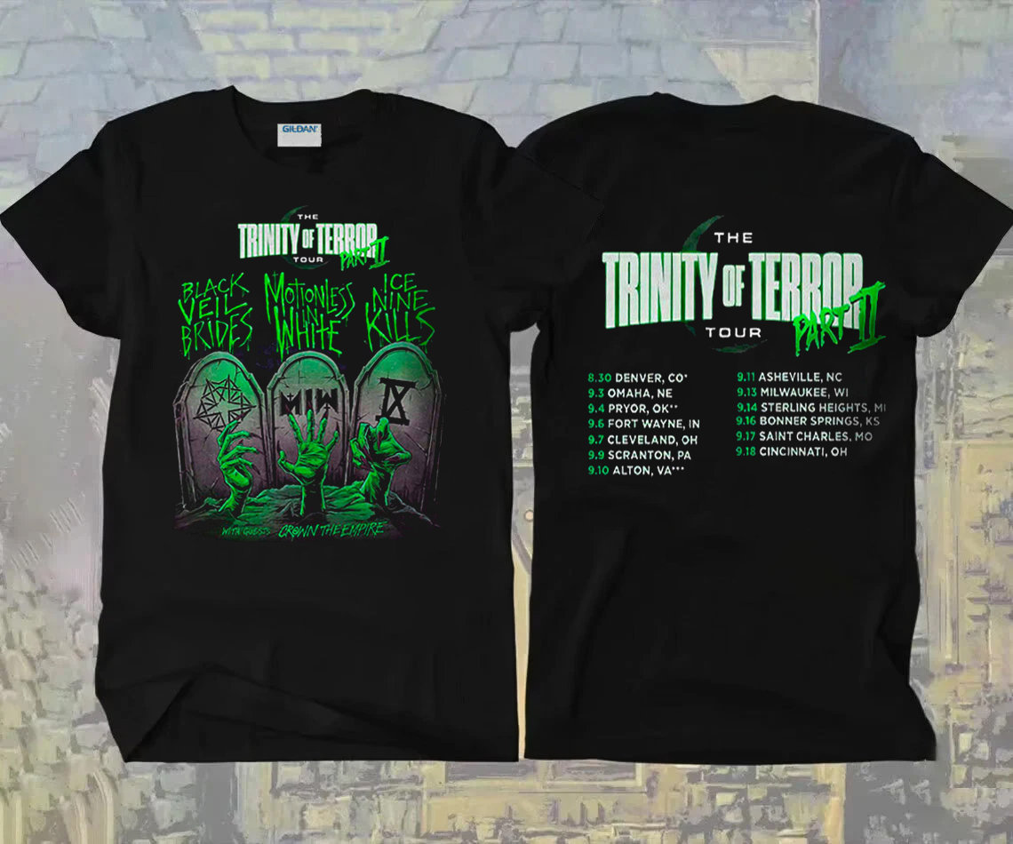 Discover N€W Trinity Of Terror Teil II Tour 2022 Unisex Zweiseitiges Shirt