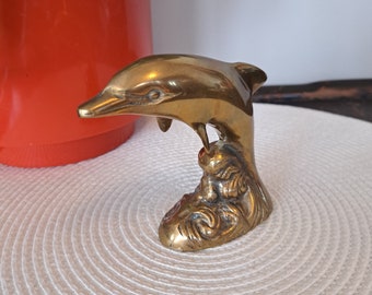 Vintage brass dolphin