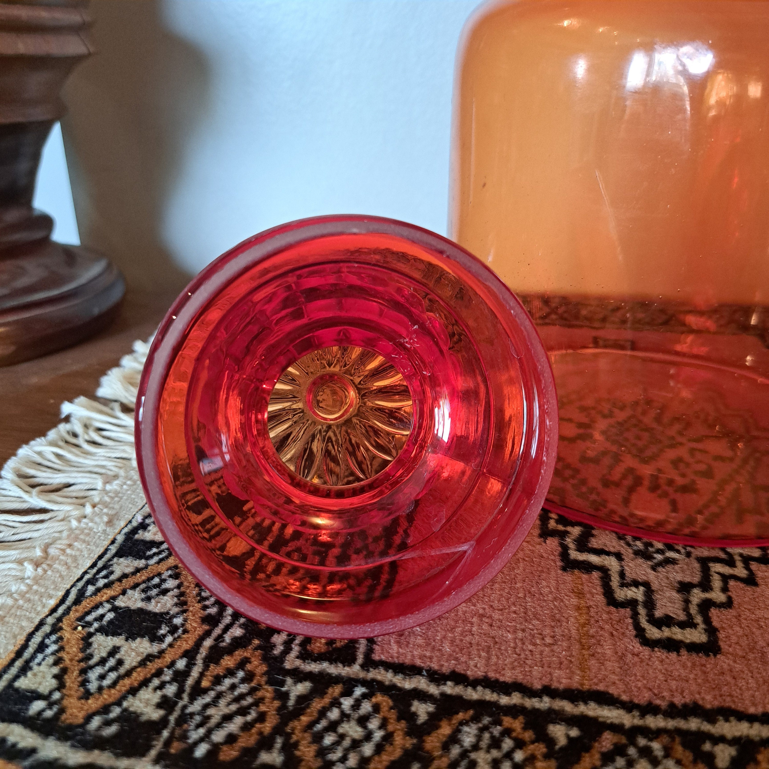Takahashi Red Glass Canister 8.5