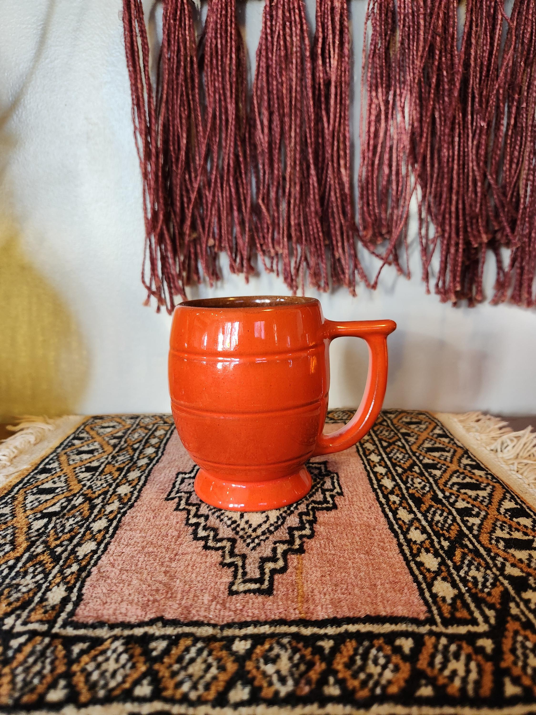 Vintage Frankoma Orange Mug