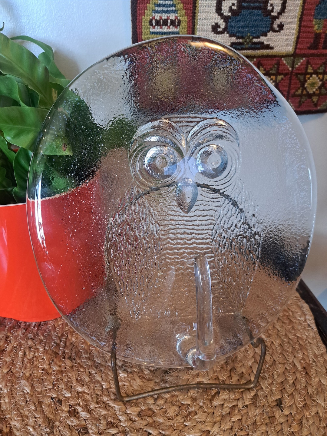 Blenko Glass Owl Bookend 梟 ガラス ブックエンド 1970s Blenko Glass Owl Bookends- Set of 2 | Chairish