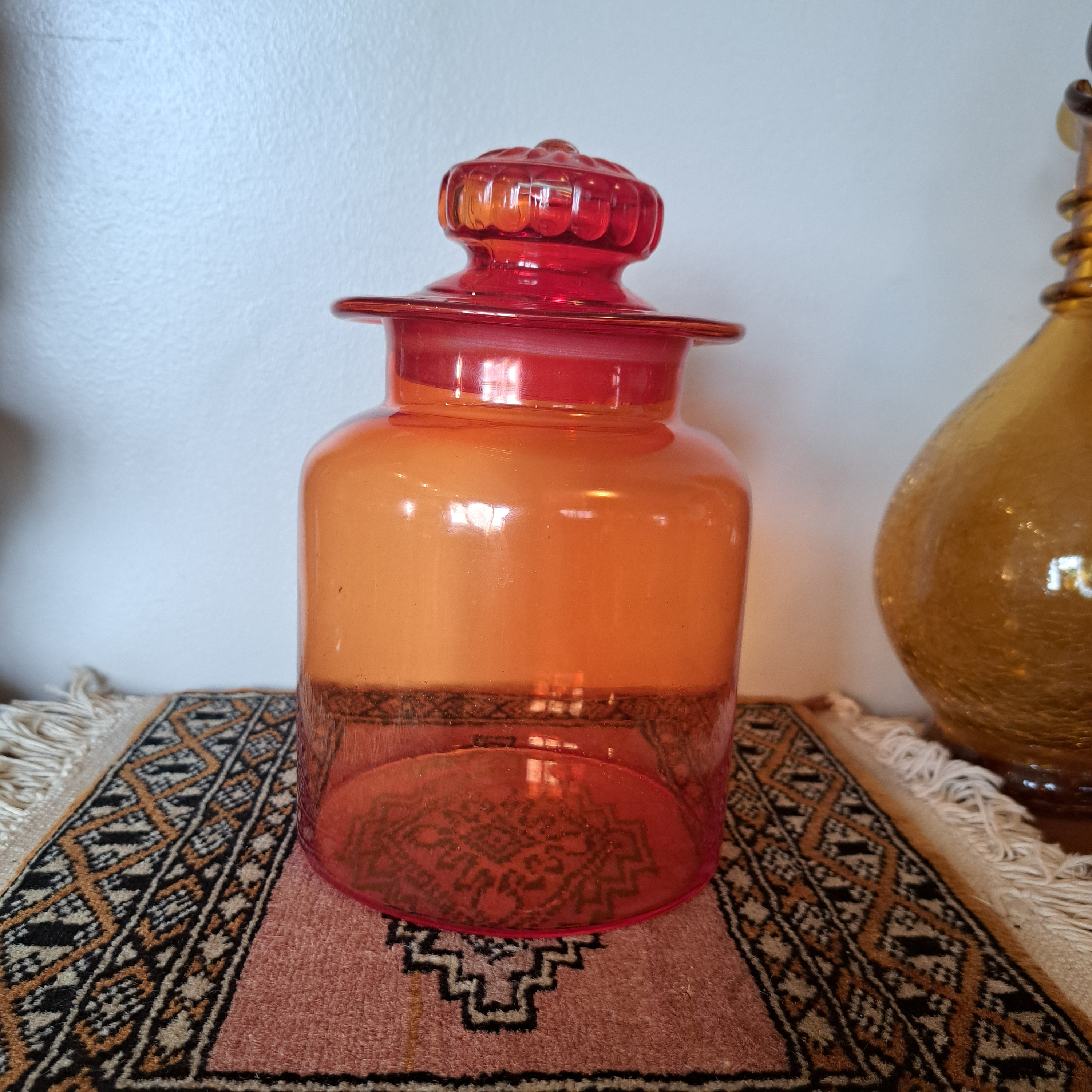 Takahashi Red Glass Canister 8.5