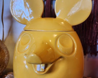 Mccoy Pottery 70s Yellow Mouse Cookie Jar - Etsy