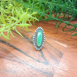Vintage Sterling Ring with Turquoise Oval Gemstone