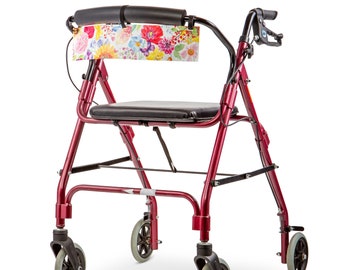 Personalized Walker Name Plate: Floral Rollator Decoration