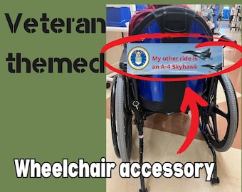 Personalized Veteran Wheelchair Name Plate: Military ID Badge
