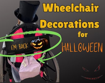 Halloween Wheelchair Banner, Waterproof Costume Decoration