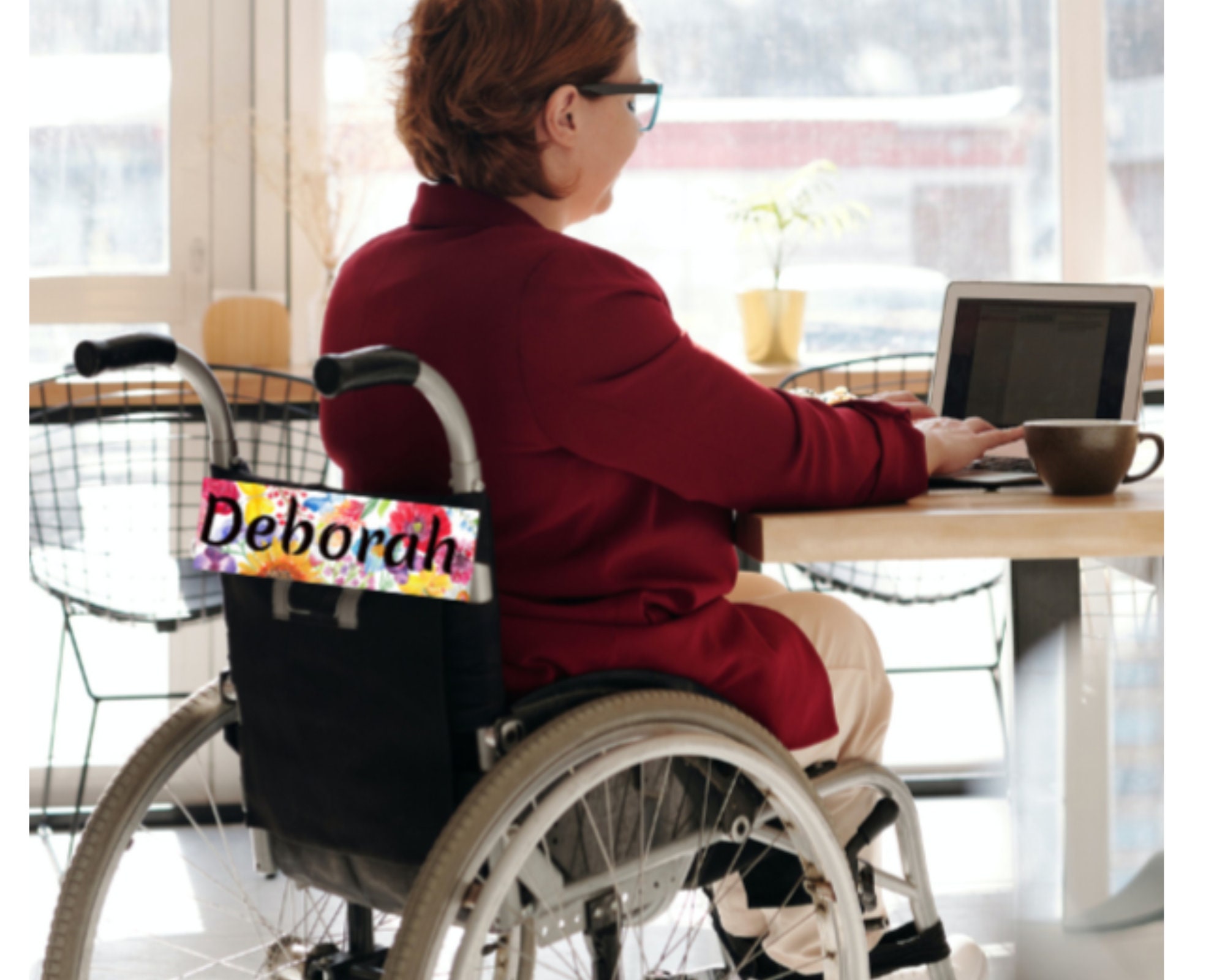 Rollstuhl-Namensschild, Personalisiertes Rollstuhl-Zubehör