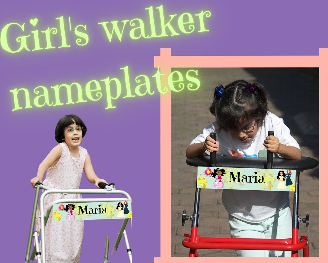 Girl's Walker Nametag personalized Girl's Walker Decorationwalker