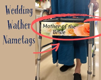 Wedding Walker Banner: Customizable Rollator Decoration