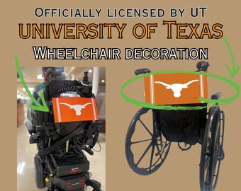 Texas Longhorns Wheelchair Name Plate: Sports Fan Gift