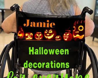 Halloween Wheelchair Decoration, Fun Halloween Power Wheelchair;  Waterproof Halloween Decoration