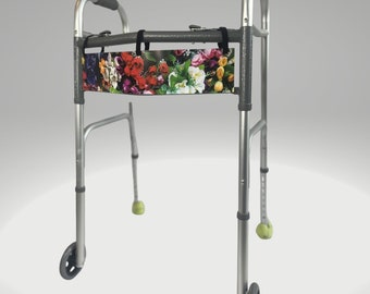 Personalized Walker Banner: Floral Rollator Decoration, Assisted Living Gift