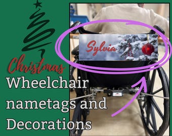 Personalized Christmas Wheelchair Banner: Holiday Decoration