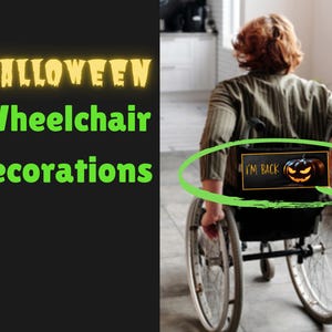 Wheelchair decoration for Halloween, disabled Halloween costume, handicapped wheelchair decoration, power wheelchair Halloween decoration