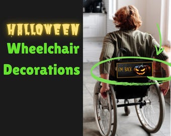 Halloween Wheelchair Banner: Personalized Decoration, Waterproof Plastic