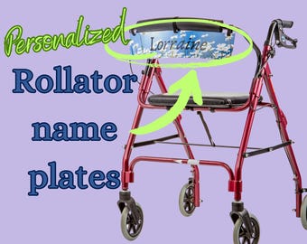 Personalized Walker Rollator Name Plate: Waterproof Decoration