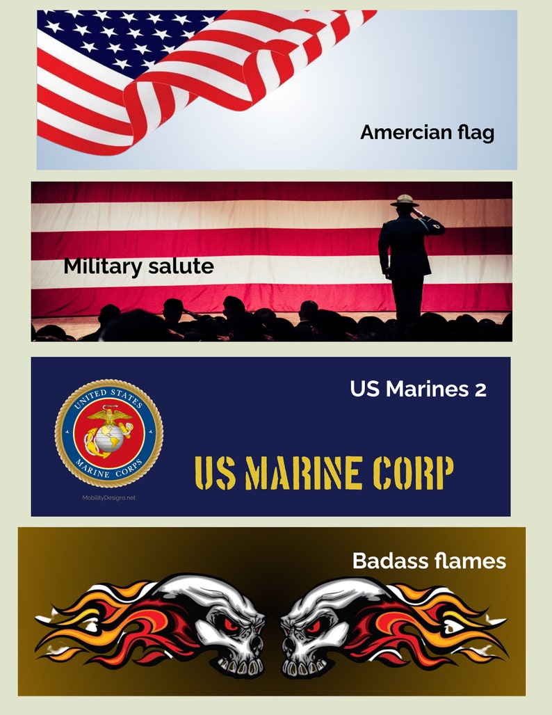 Military Wheelchair License Plate, Personalized Wheelchair Accessory