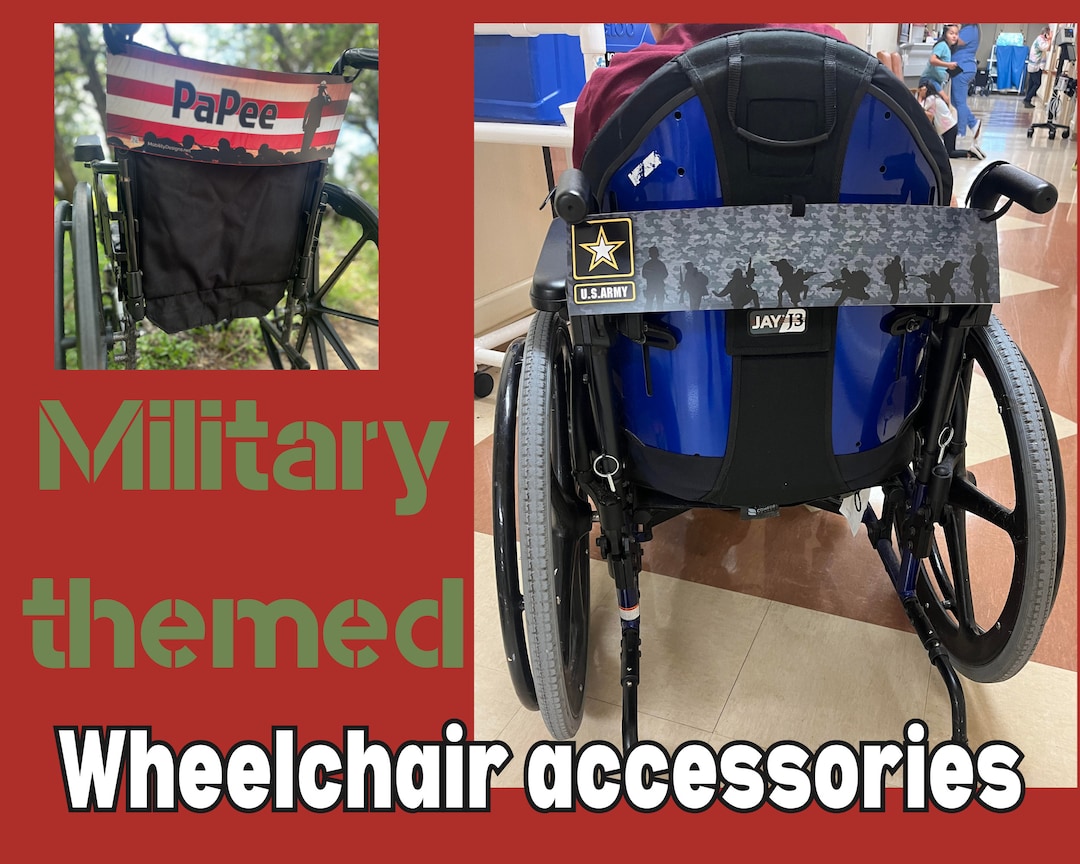 Military Wheelchair License Plate, Personalized Wheelchair Accessory