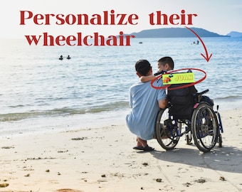 Personalized Kid's Wheelchair Name Banner: Waterproof Decoration