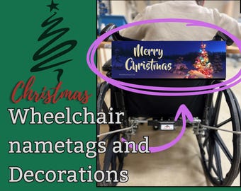 Christmas Wheelchair Banner: Custom Holiday Decoration