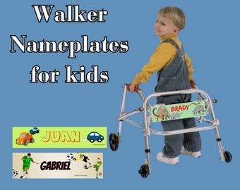 Personalized Kid's Walker License Plate - Custom Walker Name Tag