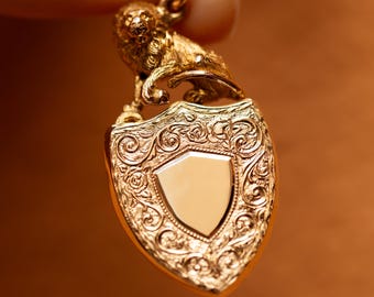 Antique Victorian Hand Engraved Bloodstone Pendant | 15k & 9k Gold Restored Jewelry – Fallon