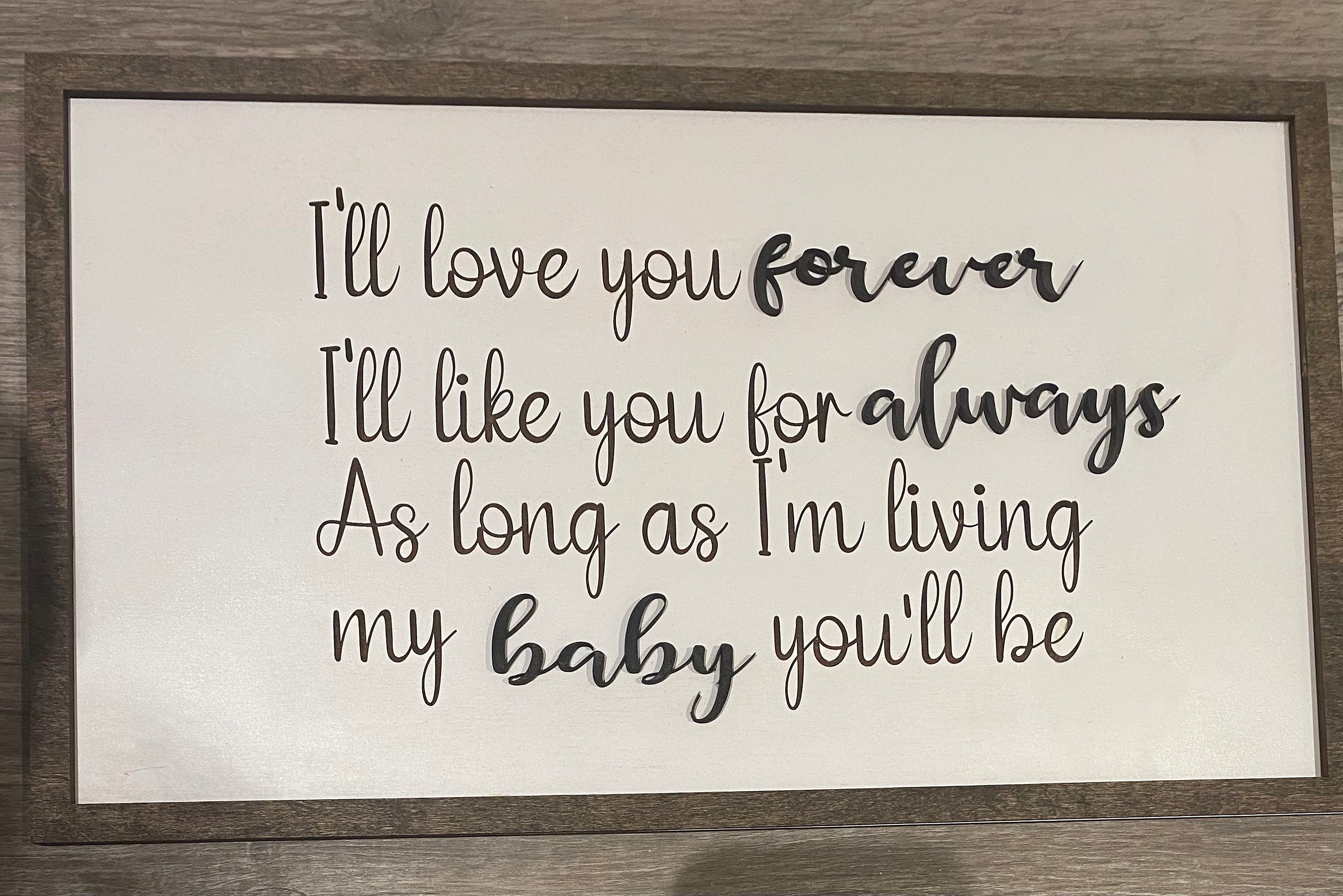I'll Love You Forever SVG - Etsy Canada
