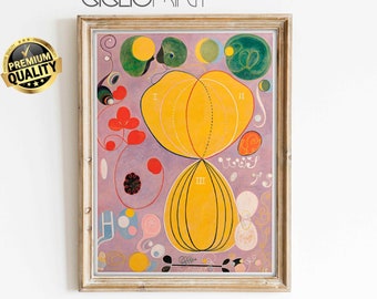 HILMA af KLINT, FLOWER 7, Hilma Af Klint Print, Canvas Poster wall Art, Contemporary Art, Abstract Art, Modern Art, Art Prints