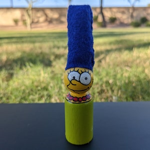 The Simpsons Marge Simpson hand painted peg doll