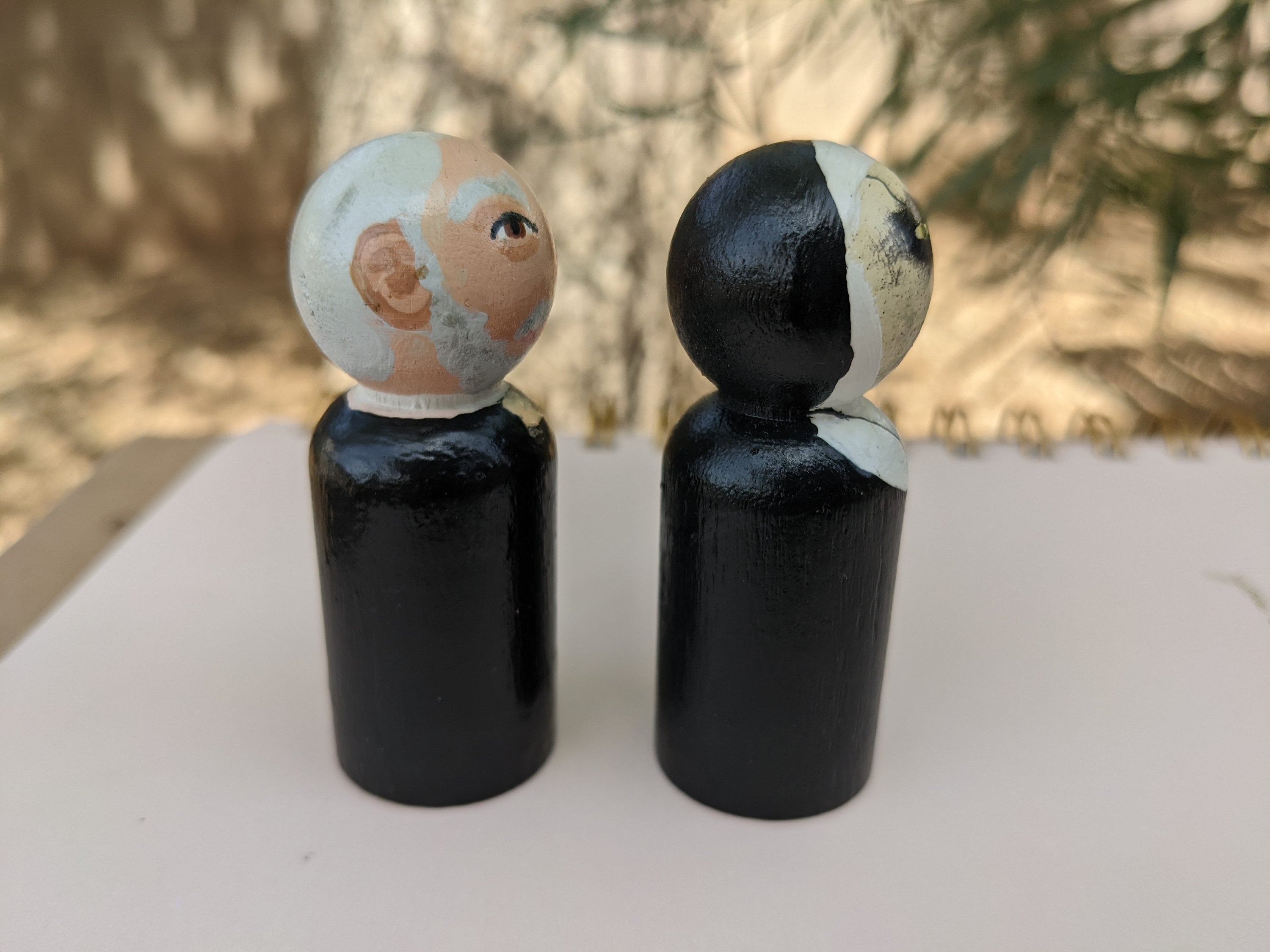 Valak and Priest Handcrafted Peg Dolls From the Movie the Nun &amp; the Conjuring 2 - Etsy