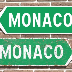 Monaco Französischer Stil Metall Straßenschild Mann Höhle Garagenschild