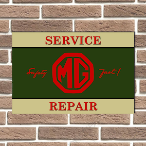 MG Service & Repair Metal Sign Wall Plaque Classic Car Garage Sign F1 Bar Sign Man Cave