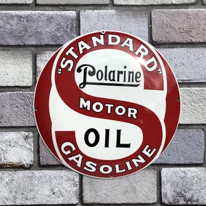 Standard Polarine Enamel Sign Garage Sign Scooter Bar Sign Man Cave